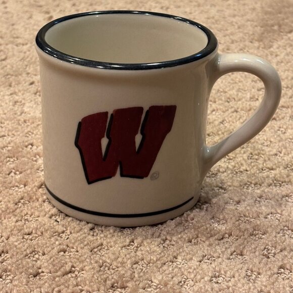 University of WISCONSIN BADGERS Madison W Logo Hardstone VTG Ceramic Mug Coffee - Picture 4 of 6